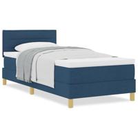 Boxspringbed met matras stof blauw 100x200 cm - thumbnail