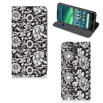 Nokia 2.3 Smart Cover Black Flowers Nokia 2.3 Smart Cover Black Flowers