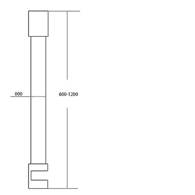 Stabilisatiestang Boss & Wessing Hakoda 60-120 cm Mat Zwart Boss & Wessing