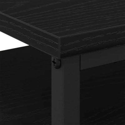 Nachtkastje 2 pcs Zwart Eiken 34 x 35,5 x 50 cm Bewerkt hout