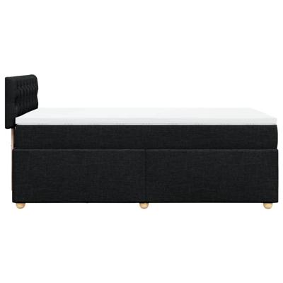 Boxspring met matras stof zwart Single (alleen AU) - thumbnail