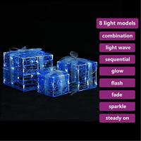 VidaXL Kerstverlichting geschenkdozen 3 st decoratief acryl koudwit - thumbnail