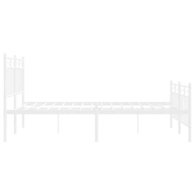 Bedframe met hoofd- en voeteneindemetaal wit 120x200 cm