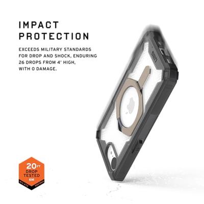 Urban Armor Gear Plasma XTE Outdoor telefoonhoes Apple iPhone 16e Transparant, Titaan Inductieve lading, MagSafe compatible, Met standfunctie, Stootbestendig - thumbnail