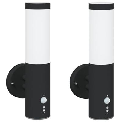 VidaXL Buiten wandlamp 2 pcs zwart 15 x 7,5 x 33 cm