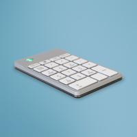 R-GO Tools Numpad Break Numeriek toetsenbord Bluetooth Ergonomisch Wit - thumbnail