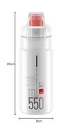 ELITE bidon "jet plus" bottle jet plus 550ml clear/red with cap - thumbnail