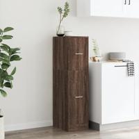 Apothekerskast 30x41x118 cm bewerkt hout bruin eikenkleurig - thumbnail