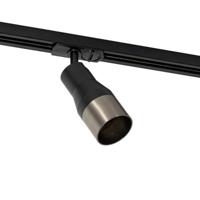 QAZQA Moderne spot zwart met gunmetal voor railsysteem 1-fase GU10 - thumbnail
