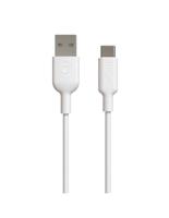 muvit for change USB-kabel naar type C, 3 A, 0,2 m, wit - thumbnail