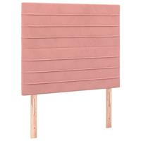 Boxspring met matras fluweel roze 80x200 cm - thumbnail
