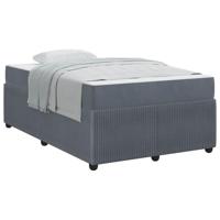 Bedframe met matras Donkergrijs 120 x 200 cm Stof - thumbnail