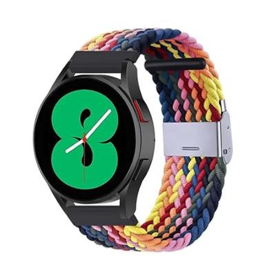 By Qubix - Compatible met Garmin Venu 2 / Garmin Venu 3 - Braided nylon bandje - Multicolor Summer - Compatible Garmin bandje - Bandbreedte: 22mm