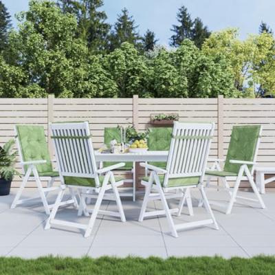 VidaXL Stoelkussens 6 st hoge rug bladpatroon stof