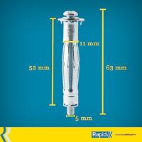 Wandpluggen en schroeven Rapid 5001550 Ø 11 x 52 mm M5 x 63 mm Metaal Uitbreiding 10 Stuks - thumbnail