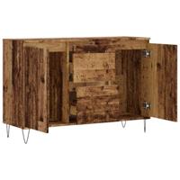 Dressoir 104x35x70 cm bewerkt hout oud houtkleurig - thumbnail