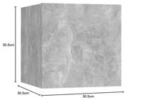 Tv-wandmeubelen 2 st 30,5x30x30 cm betongrijs - thumbnail