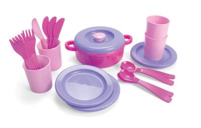 Dantoy eetservies pastel, 22dlg.
