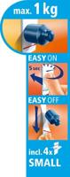 tesa POWERSTRIPS® Zelfklevende haak Small Rond Chroom (mat) Inhoud: 3 stuk(s) - thumbnail