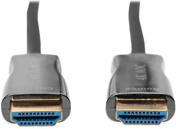Digitus AK-330125-300-S HDMI-kabel HDMI / Glasvezel Aansluitkabel HDMI-A-stekker, HDMI-A-stekker 30.00 m Zwart 4K UHD