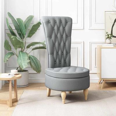 Slipper Stoel Lichtgrijs 56,5 x 70 x 110 cm Stof Slipper Stoel Lichtgrijs 56,5 x 70 x 110 cm Stof