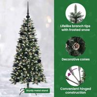 VidaXL Kunstkerstboom met 150 led groen 120 cm pvc en plastic en staal - thumbnail