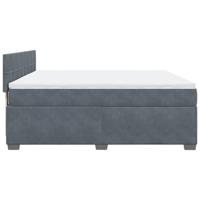 Boxspring met matras fluweel donkergrijs 180x200 cm - thumbnail