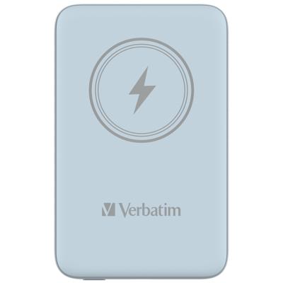 Verbatim Charge n Go Magnetic Wireless Powerbank 10000 mAh Fast Charge, Quick Charge 3.0, USB PD 3.0, Adaptive Fast Charge LiPo USB-C Blauw