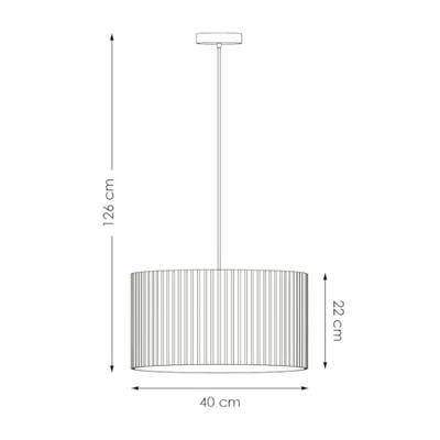 Scandinavische stijl Hanglamp - Corduroy Lampenkap - Cilinder - Karamel - ø40 x 126 cm - E27 Fitting - Geschikt voor Woonkamers en slaapkamers - Inclusief 1 meter kabel