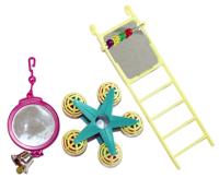 Happy Pet bird toy mp spiegel / ladder / carousel - thumbnail
