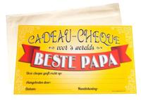 cadeaucheque Papa 34,5 cm papier geel/rood - thumbnail