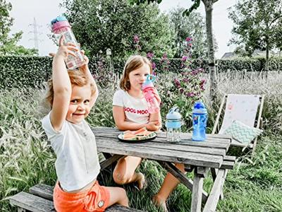 Nuby Beker zacht rietje drukknop roze 540ml 4+ jaar 1 Stuks Nuby Beker zacht rietje drukknop roze 540ml 4+ jaar 1 Stuks