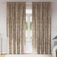 VidaXL Velvet gordijnen 2 pcs champagne 225 x 140 cm fluweel - thumbnail
