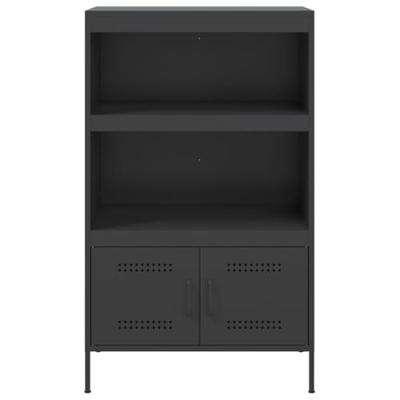 Hoge kast 68x39x113 cm staal zwart