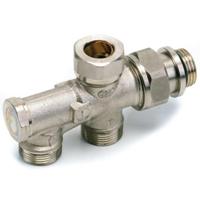 Comap Onderblok zelfdichtend 2 pijps M22 met afsluiter vernikkeld 438922B - thumbnail