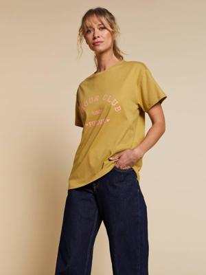 T-shirt korte mouwen biologisch katoen olijf T-shirt korte mouwen biologisch katoen olijf