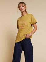 T-shirt korte mouwen biologisch katoen olijf - thumbnail