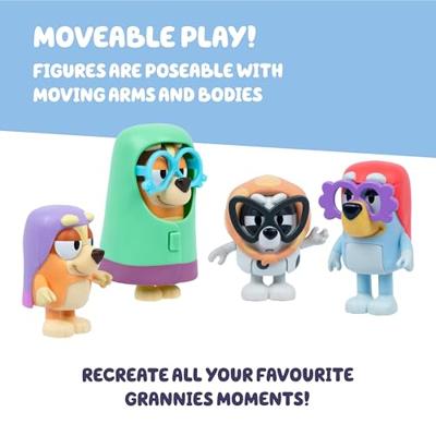 Set van 4 beeldjes - BLUEY - Grootmoeders - Geschikt voor kinderen vanaf 3 jaar