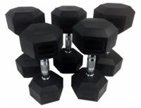 Tunturi Rubber Dumbbell Set | Dumbellset | 12-20 kg (5 sets - 12/14/16/18/20kg) - thumbnail