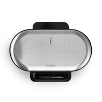 Nedis kawp110fbk dubbel wafelijzer 2x 14 cm 1200 w zwart - thumbnail