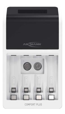 Ansmann Comfort Plus Batterijlader NiMH AAA (potlood), AA (penlite), 9 V (blok) Ansmann Comfort Plus Batterijlader NiMH AAA (potlood), AA (penlite), 9 V (blok)