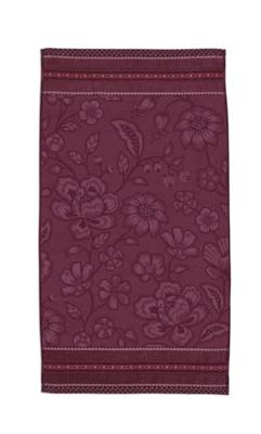 Pip Studio Pip Studio Jasmin Jacquard handdoek Donkerroze 55x100 cm