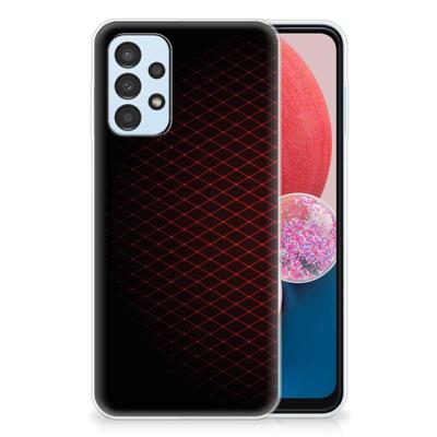 Samsung Galaxy A13 4G | TPU bumper | Geruit Rood