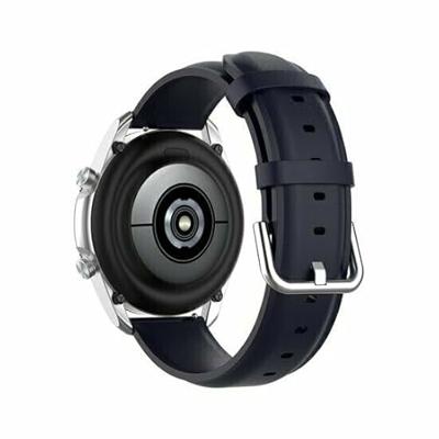By Qubix - Classic leren bandje - Donkerblauw - Compatible met Xiaomi Redmi Watch 5 Active/Redmi Watch 5 Lite - Compatible Xiaomi bandje