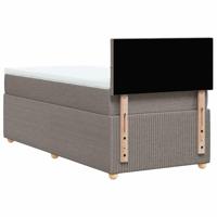 Boxspring met matras stof taupe 100x200 cm - thumbnail