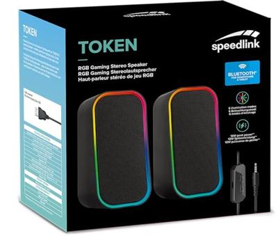 SpeedLink TOKEN PC-luidsprekers Bluetooth, Kabelgebonden 6 W Zwart, RGB