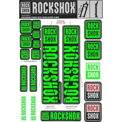 ROCKSHOX decor set decal set green