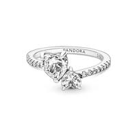 Pandora 191198C01 Ring Sparkling Heart Solitaire zilver-zirconia wit - thumbnail