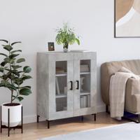 Dressoir 69,5x34x90 cm bewerkt hout betongrijs - thumbnail