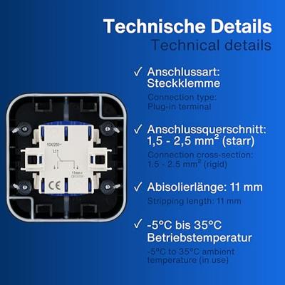 REV 0004300400 Wisselschakelaar Compleet AquaStorm Lichtgrijs, Zwart 1 stuk(s)
